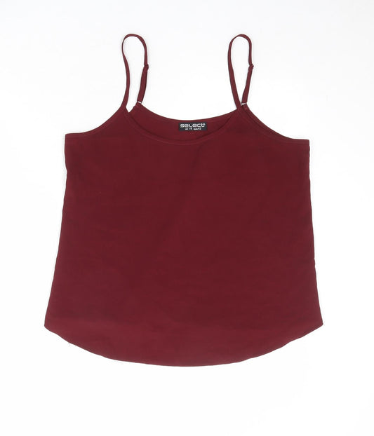 Womens UK Size 14 Select Red Basic Tank