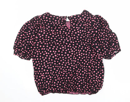 Womens UK Size 10 Dorothy Perkins Black Basic Blouse