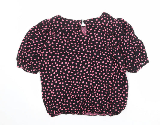 Womens UK Size 10 Dorothy Perkins Black Basic Blouse