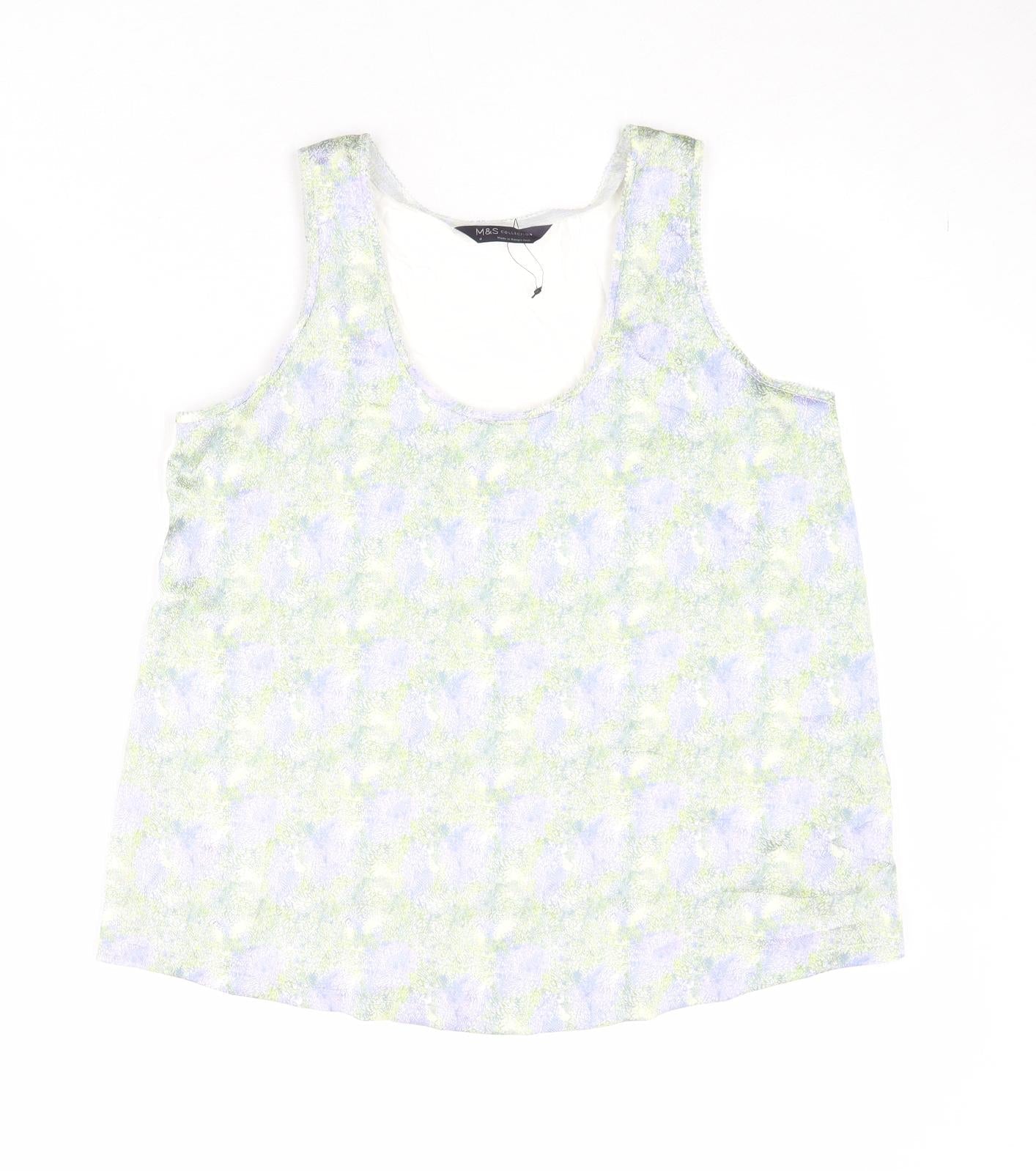 Womens UK Size 8 Marks and Spencer Multicoloured Basic Tank