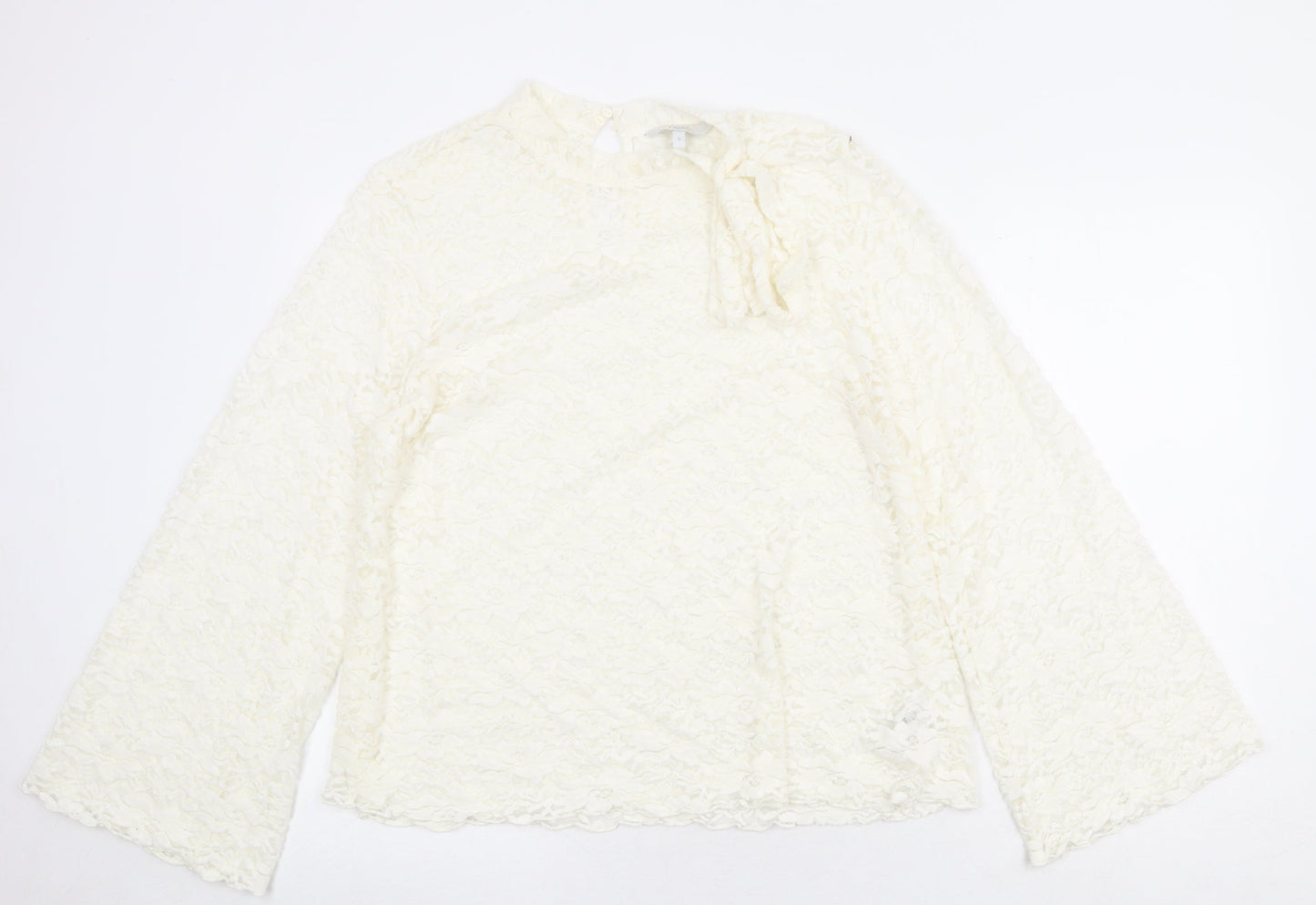 Womens UK Size 16 NEXT Ivory Basic Blouse