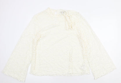 Womens UK Size 16 NEXT Ivory Basic Blouse