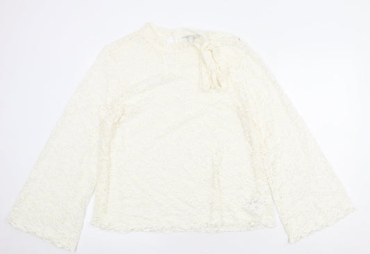 Womens UK Size 16 NEXT Ivory Basic Blouse