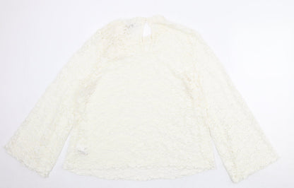 Womens UK Size 16 NEXT Ivory Basic Blouse