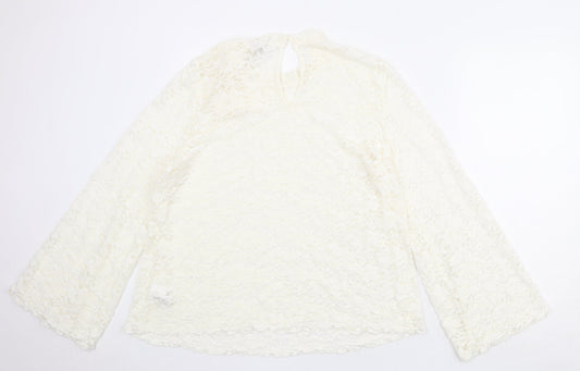 Womens UK Size 16 NEXT Ivory Basic Blouse