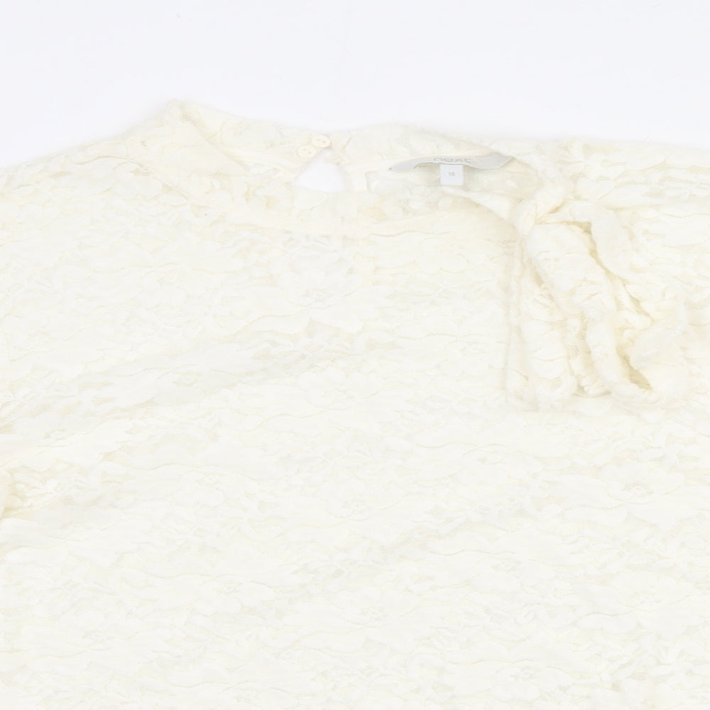 Womens UK Size 16 NEXT Ivory Basic Blouse