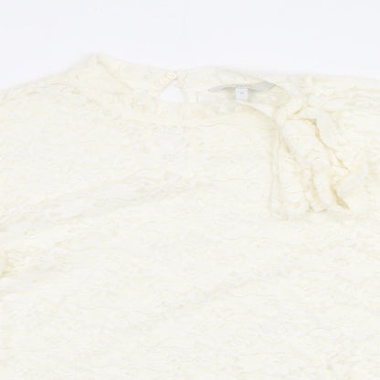 Womens UK Size 16 NEXT Ivory Basic Blouse