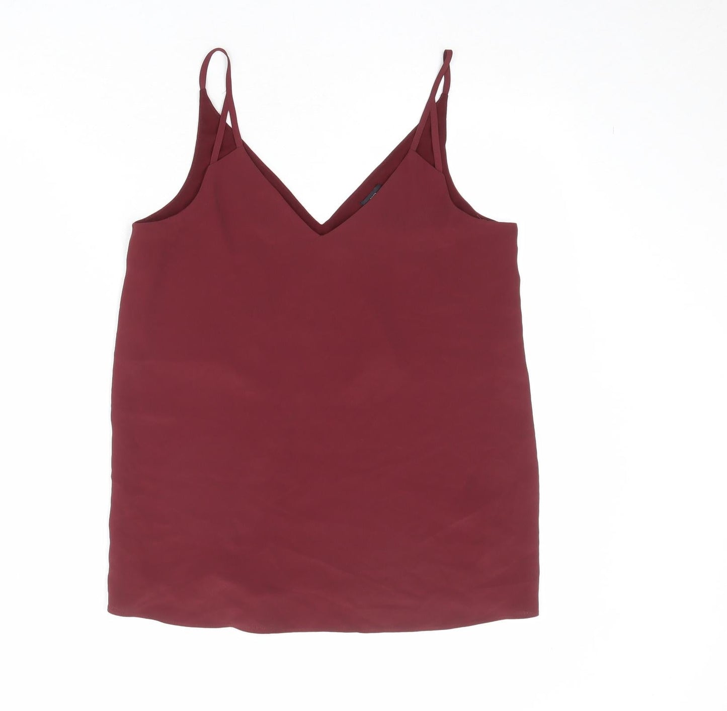 Womens UK Size 8 River Island Red Basic Tank