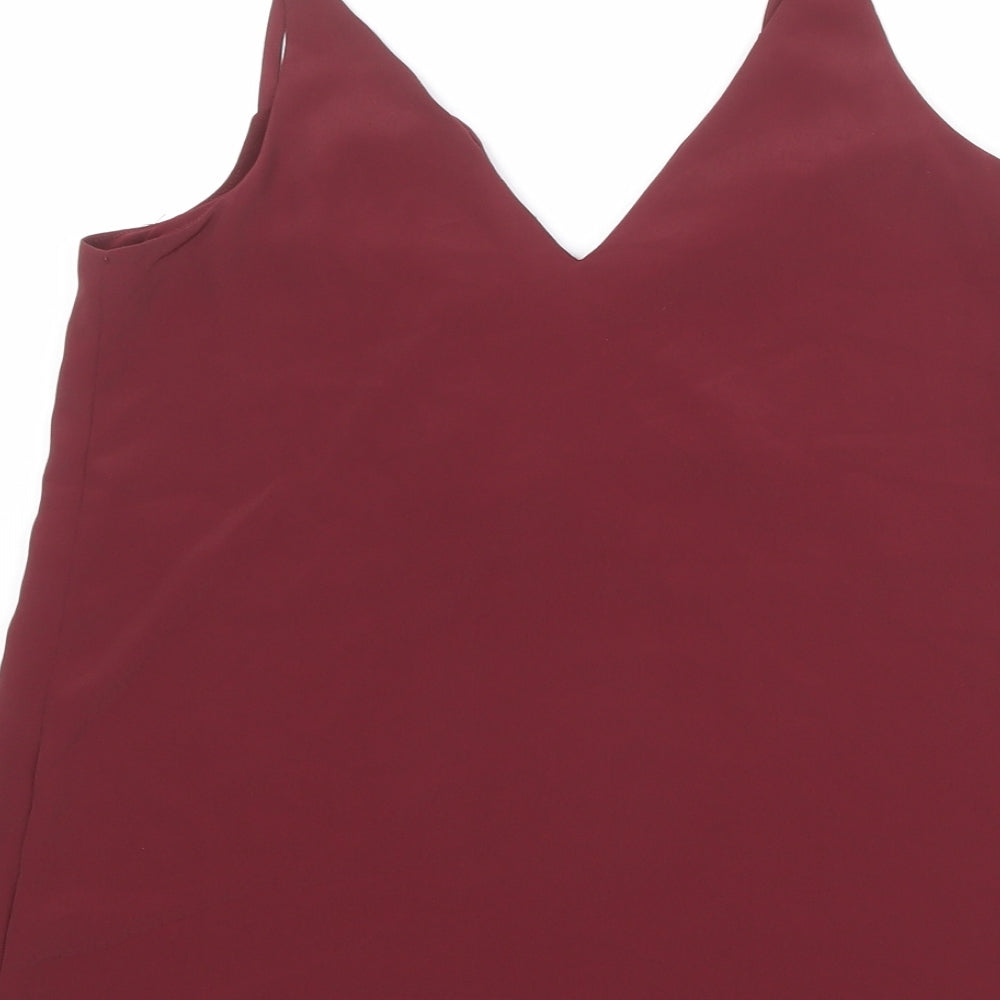Womens UK Size 8 River Island Red Basic Tank