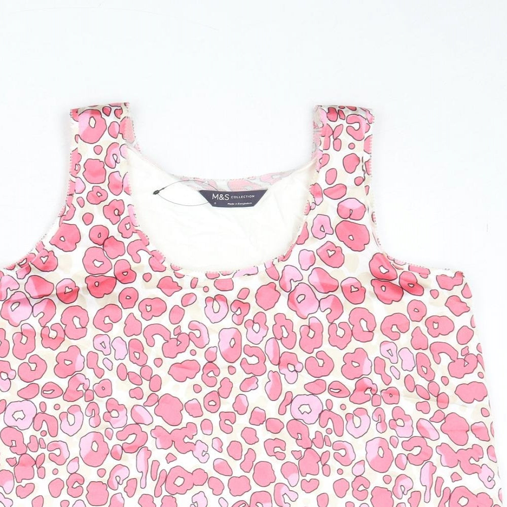 Womens UK Size 8 Marks and Spencer Pink Basic Tank