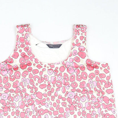 Womens UK Size 8 Marks and Spencer Pink Basic Tank