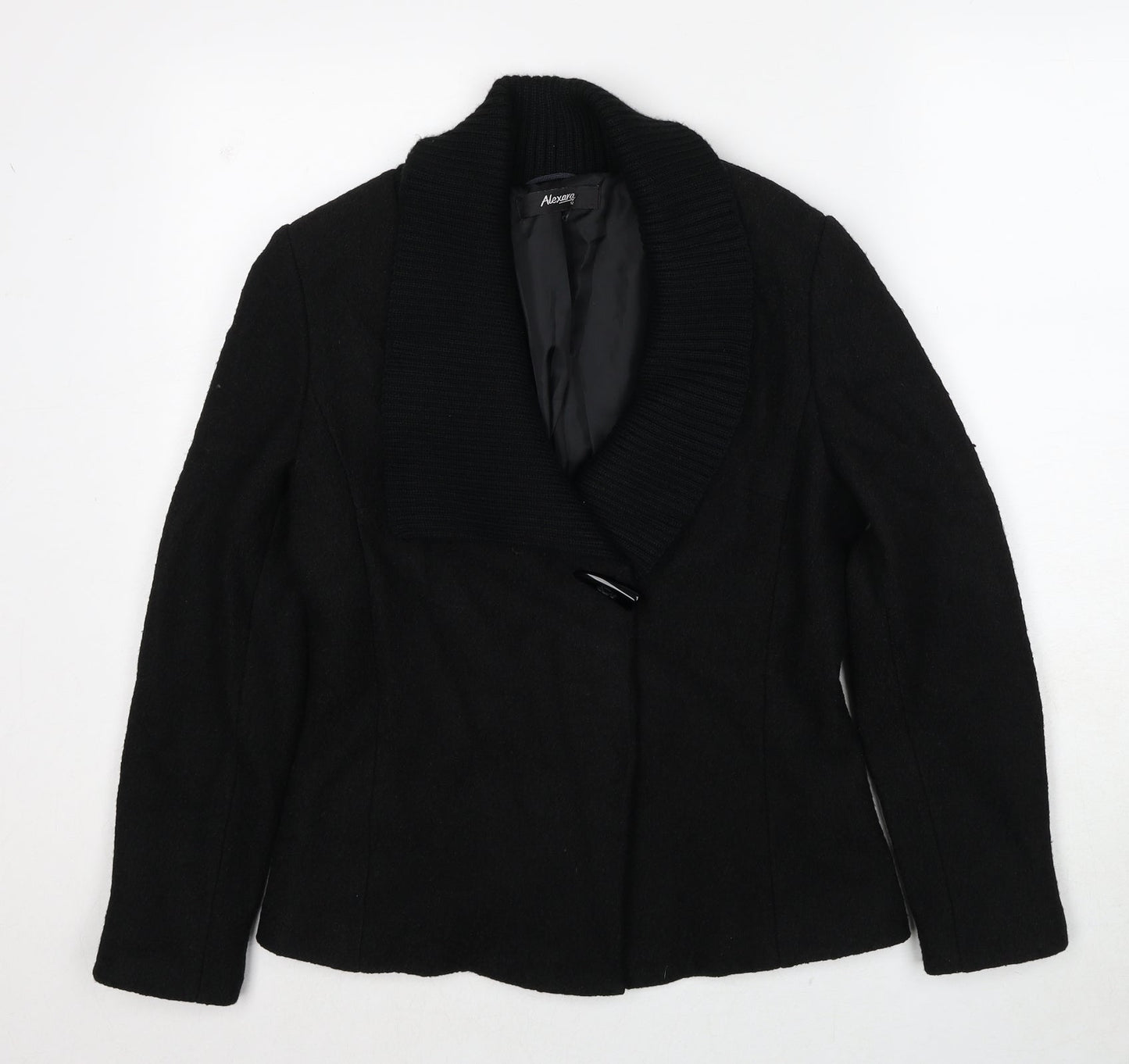 Alexara Womens Black Jacket Size 12 Buckle