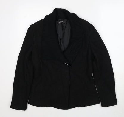 Alexara Womens Black Jacket Size 12 Buckle