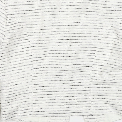 H&M Womens White Striped Jacket Blazer Size 10