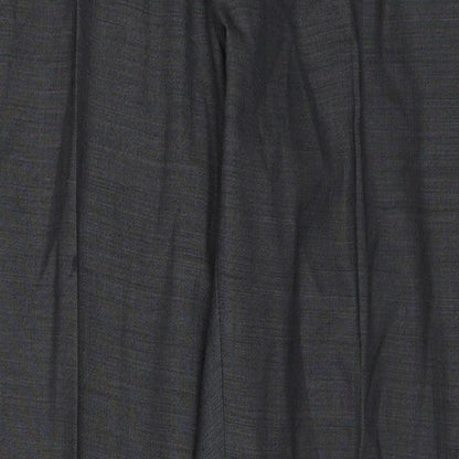 Marks and Spencer Mens Grey Polyester Dress Pants Trousers Size 34 in L29 in Regular Zip