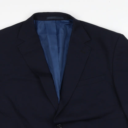 Mens UK Size 42 Marks and Spencer Regular Blue Suit Jacket
