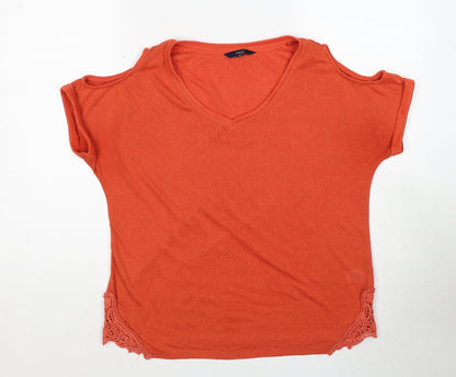Womens UK Size 12 NEXT Orange Basic Blouse