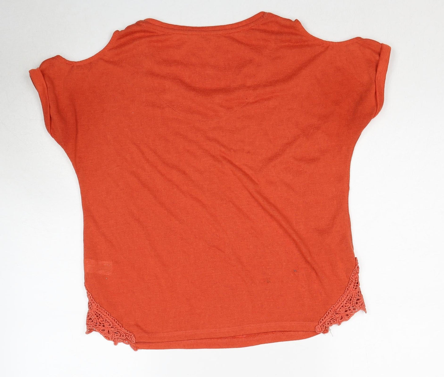 Womens UK Size 12 NEXT Orange Basic Blouse