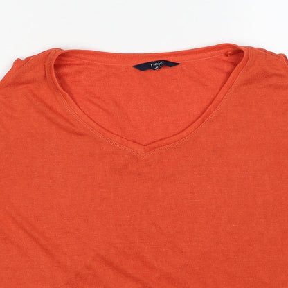 Womens UK Size 12 NEXT Orange Basic Blouse