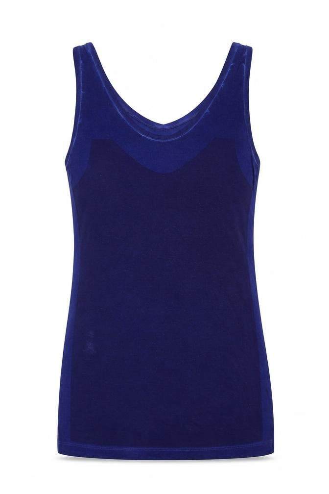 Womens UK Size XS French Connection Blue Basic Tank