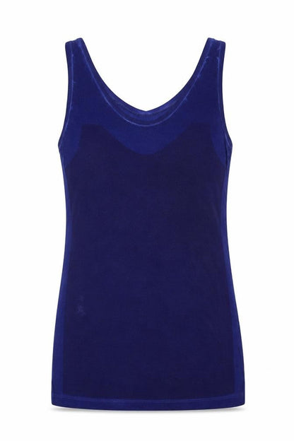 Womens UK Size XS French Connection Blue Basic Tank