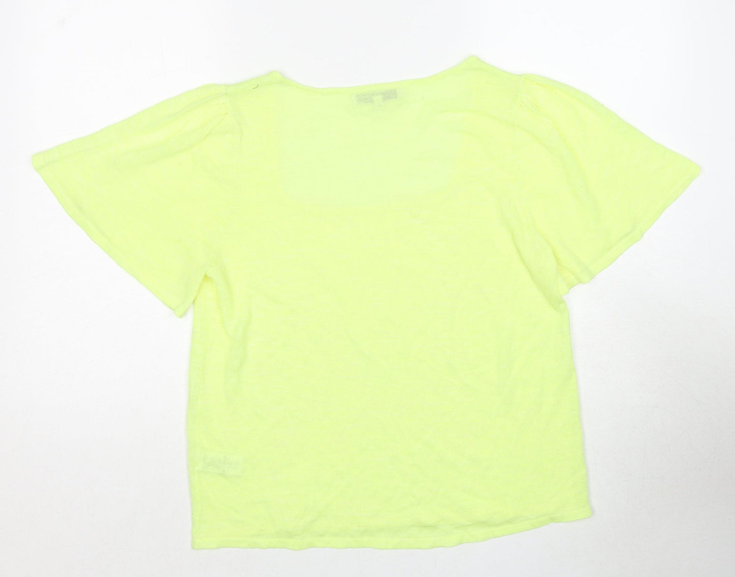 Womens UK Size 14 NEXT Yellow Basic Blouse