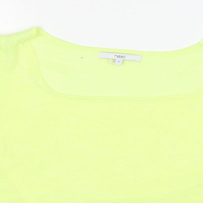 Womens UK Size 14 NEXT Yellow Basic Blouse