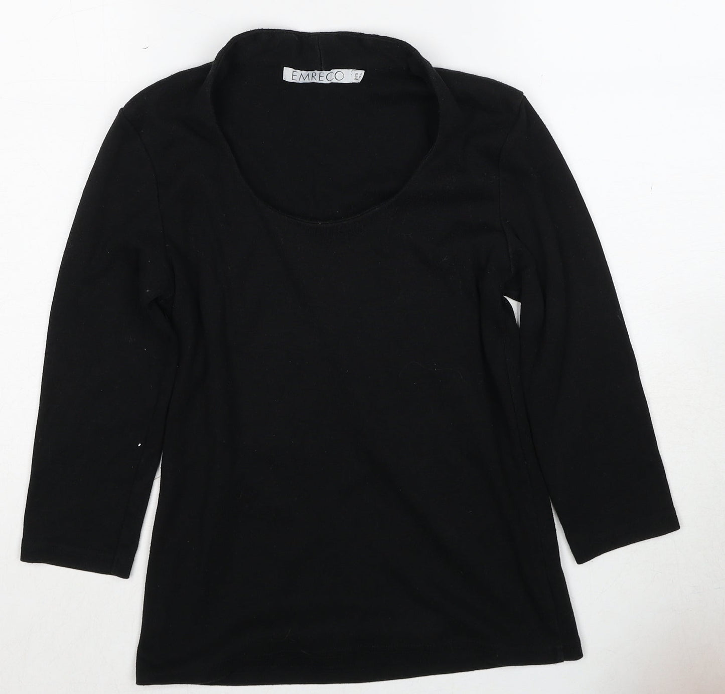 Womens UK Size 10 Emreco Black Pullover Jumper