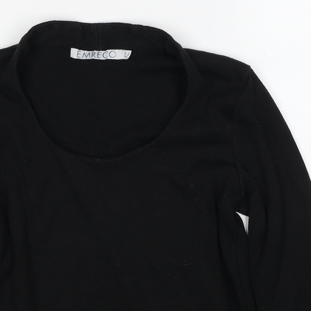 Womens UK Size 10 Emreco Black Pullover Jumper