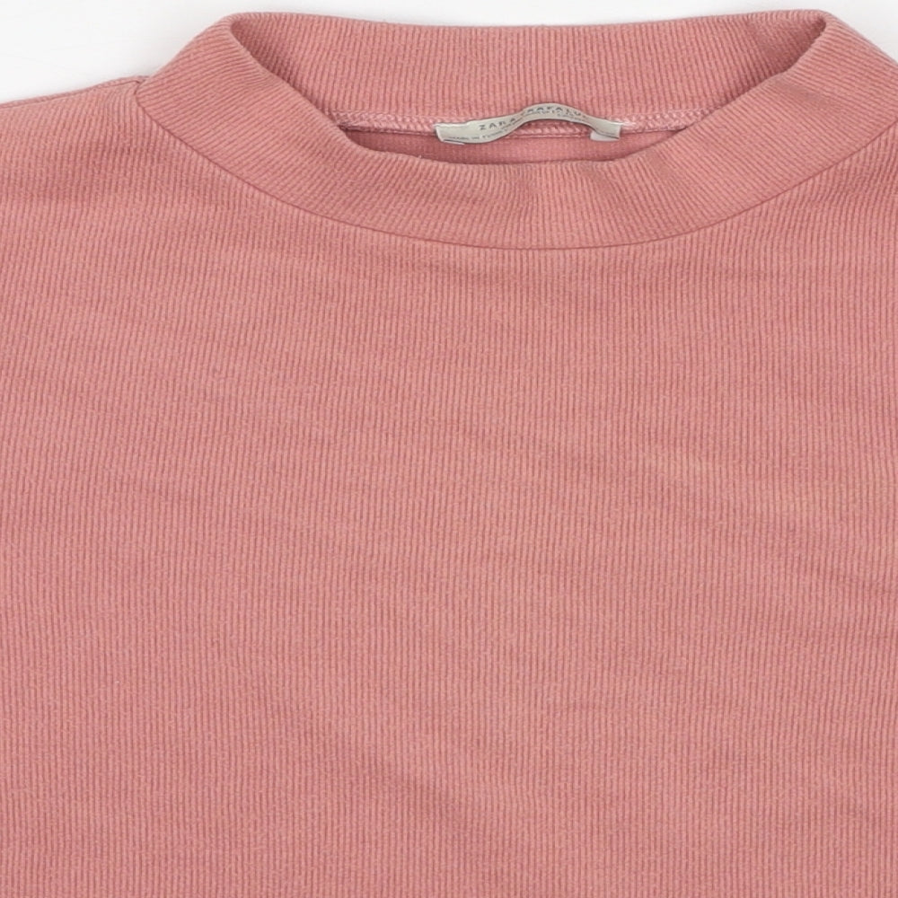 Womens UK Size M Zara Pink Pullover Jumper