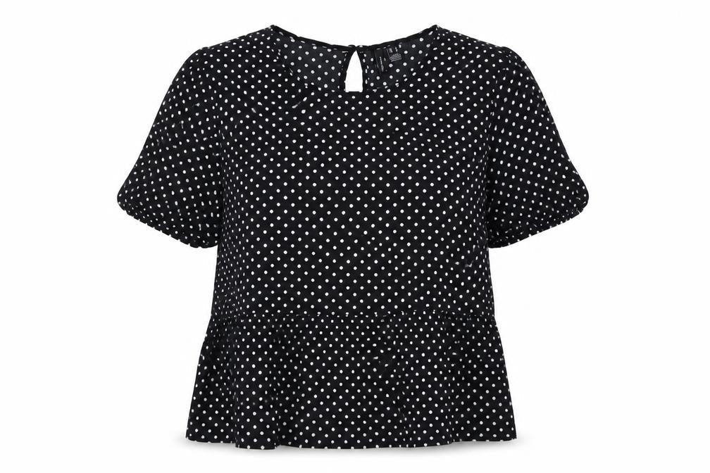 Womens UK Size M VERO MODA Black Basic Blouse