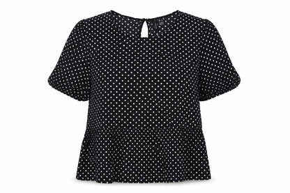 Womens UK Size M VERO MODA Black Basic Blouse