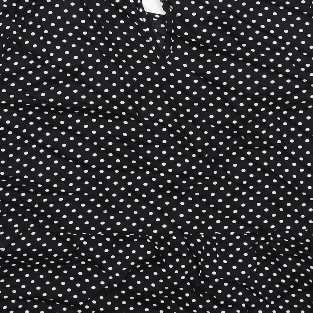 Womens UK Size M VERO MODA Black Basic Blouse