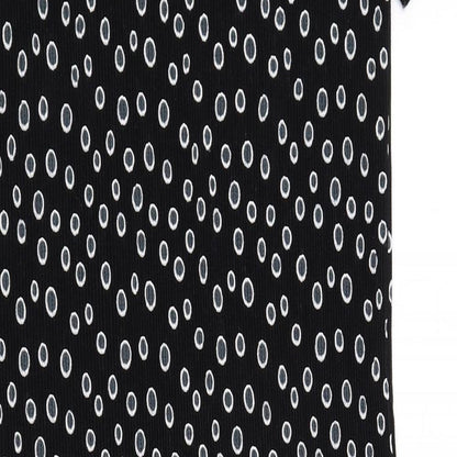 Glamorous Womens Black Geometric Polyester T-Shirt Dress Size XS Round Neck Pullover