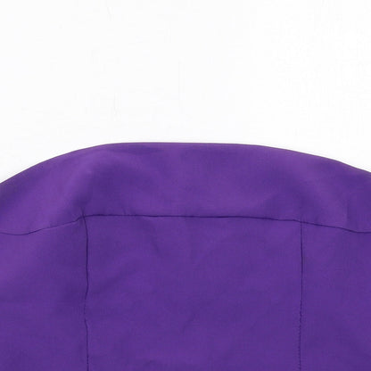 Boohoo Womens Purple Polyester Basic Tank Size 10 Off the Shoulder