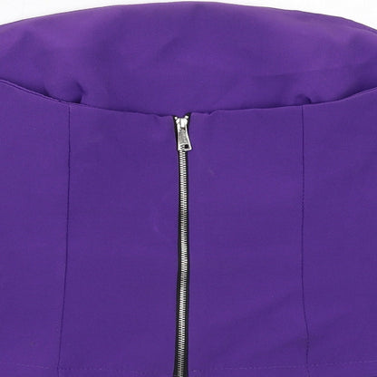 Boohoo Womens Purple Polyester Basic Tank Size 10 Off the Shoulder