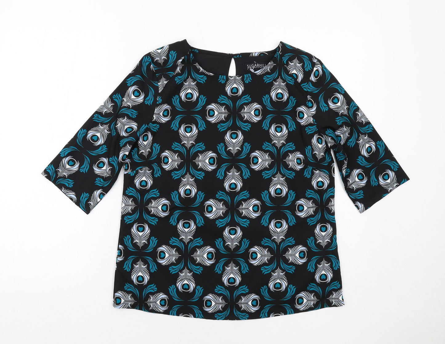 Womens UK Size 10 Sugarhill Black Basic Blouse