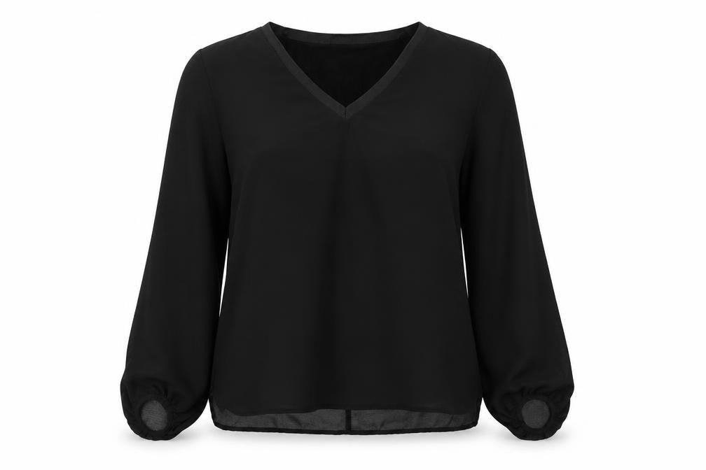 Womens UK Size S Zara Black Basic Blouse