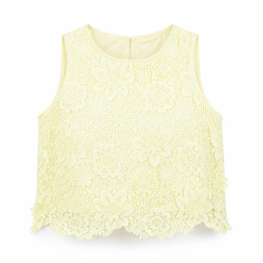 Womens UK Size 12 Topshop Yellow Basic Blouse