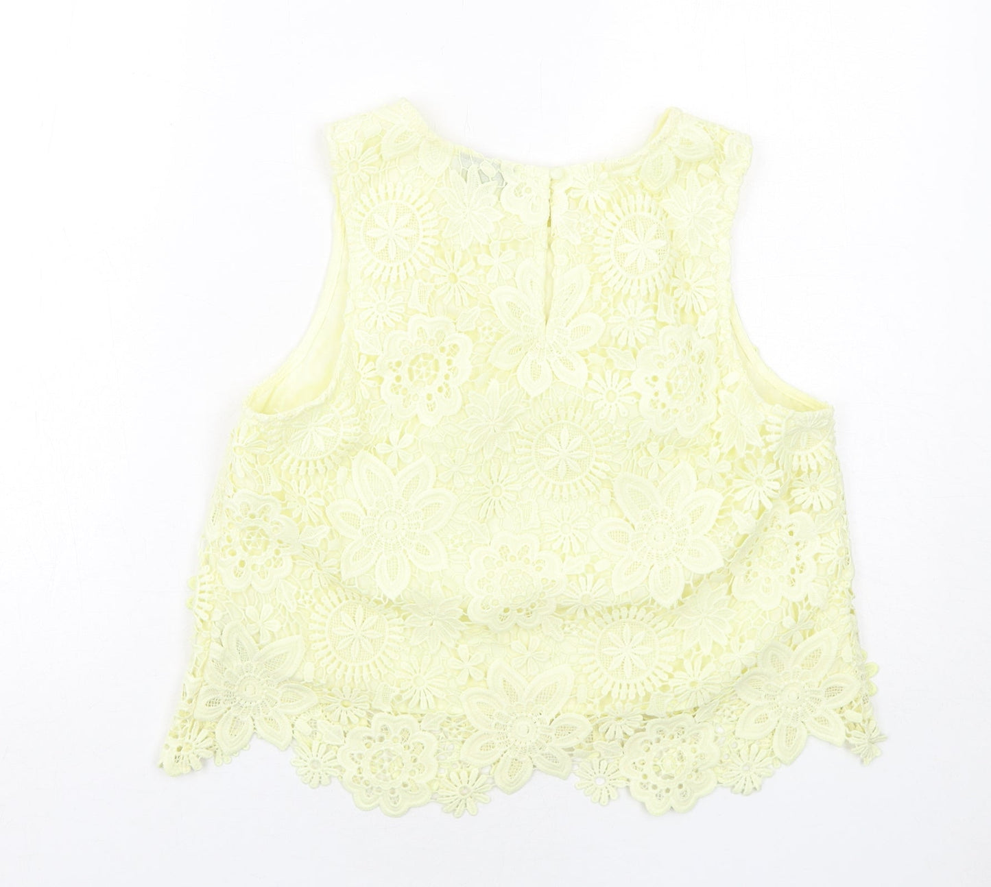 Womens UK Size 12 Topshop Yellow Basic Blouse