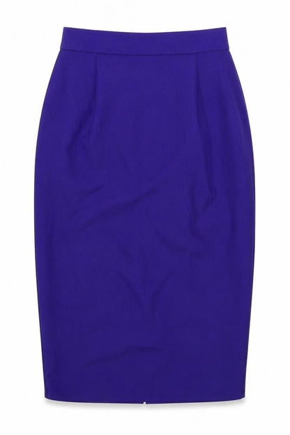 Pêche Womens Blue Polyester A-Line Skirt Size 10 Zip