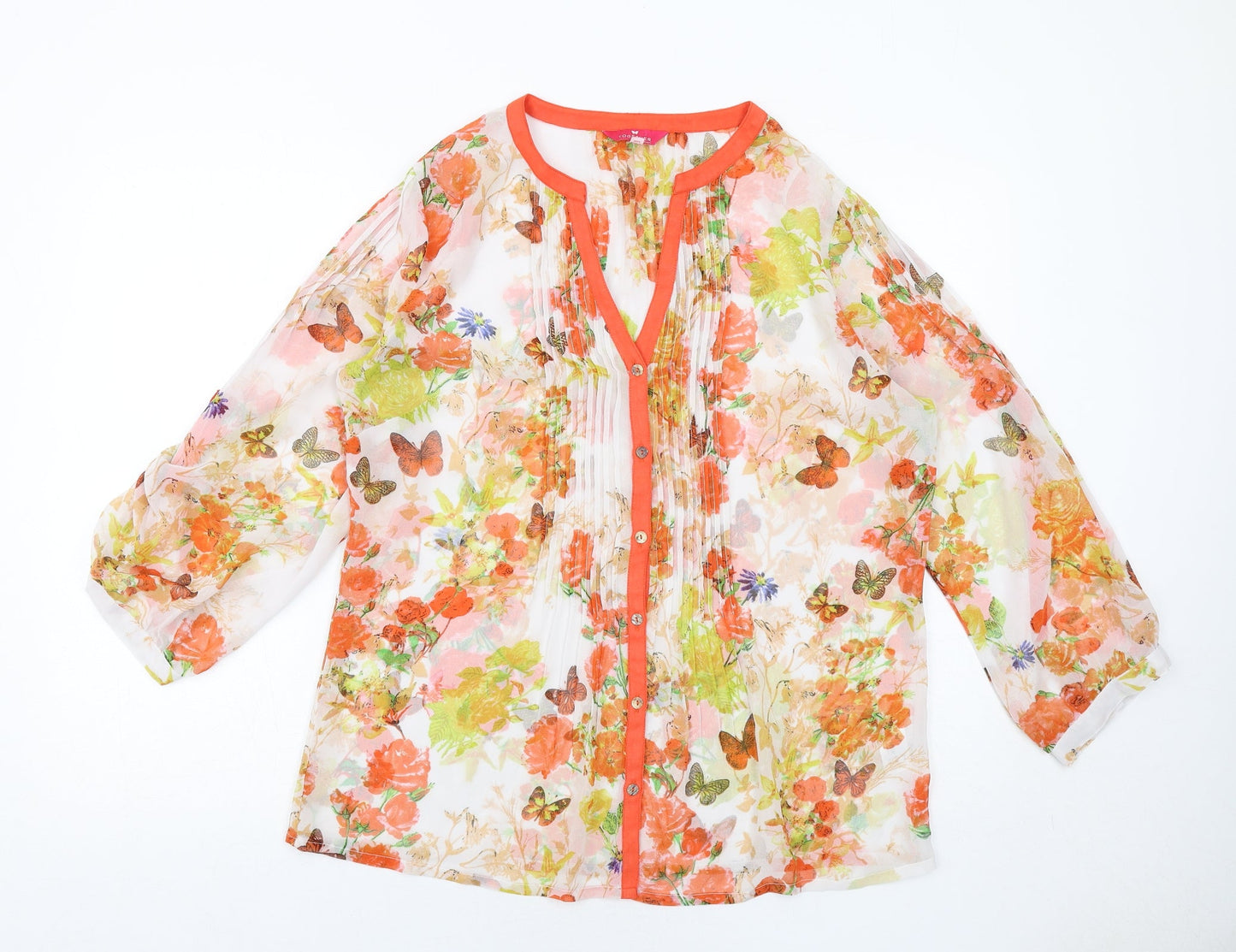 Womens UK Size 12 Together Multicoloured Basic Button-Up