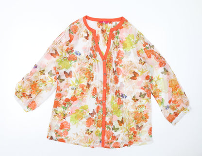 Womens UK Size 12 Together Multicoloured Basic Button-Up