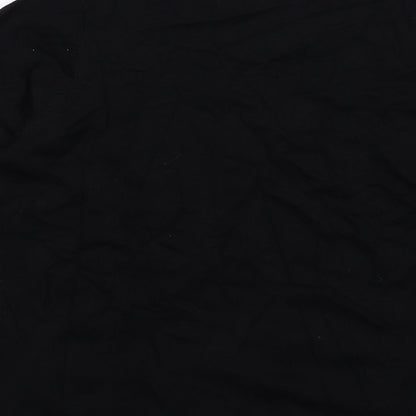 Zoe+Phoebe Womens Black Round Neck Rayon Pullover Jumper Size L
