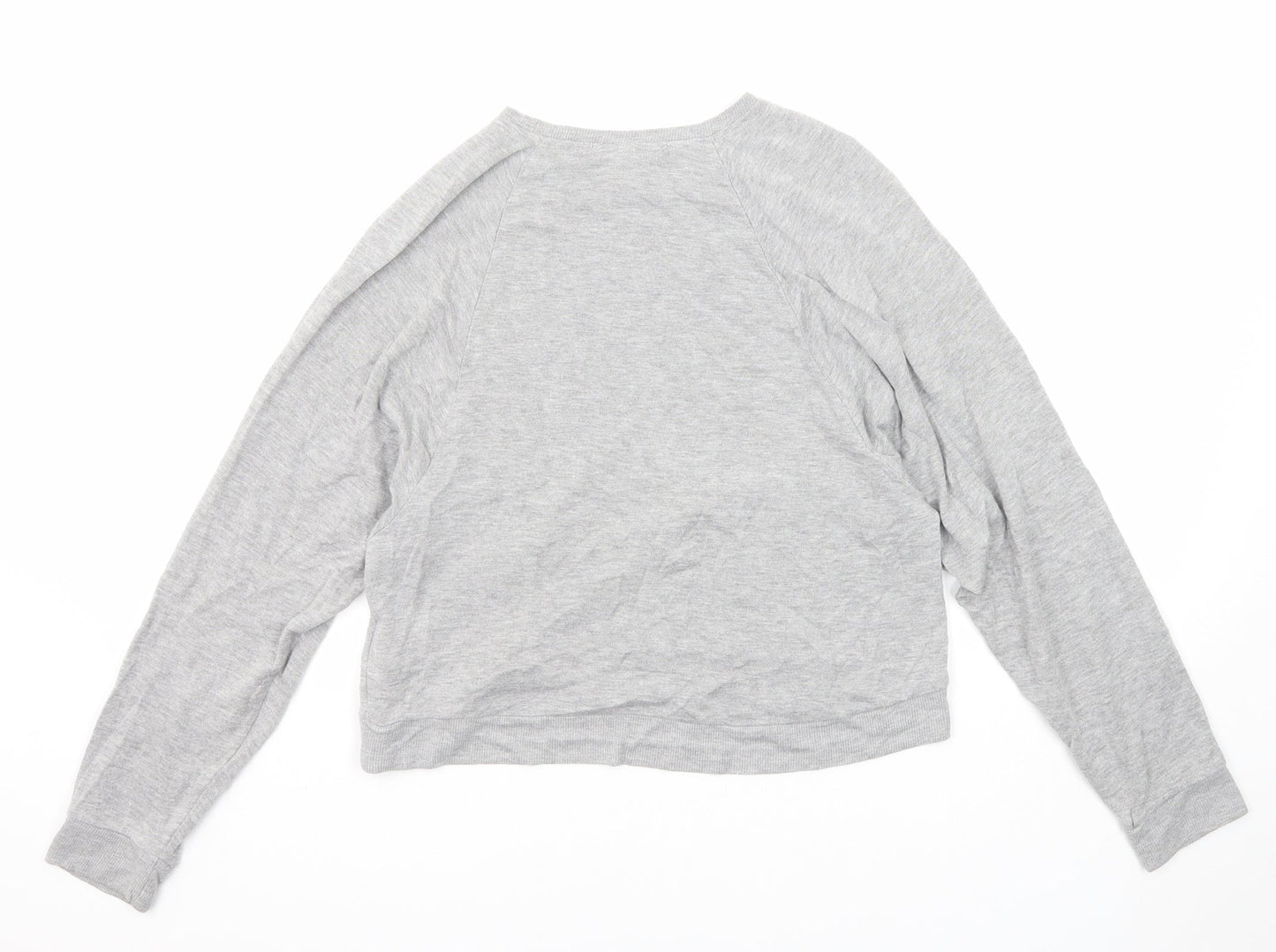 Womens UK Size 6 Topshop Grey Basic T-Shirt