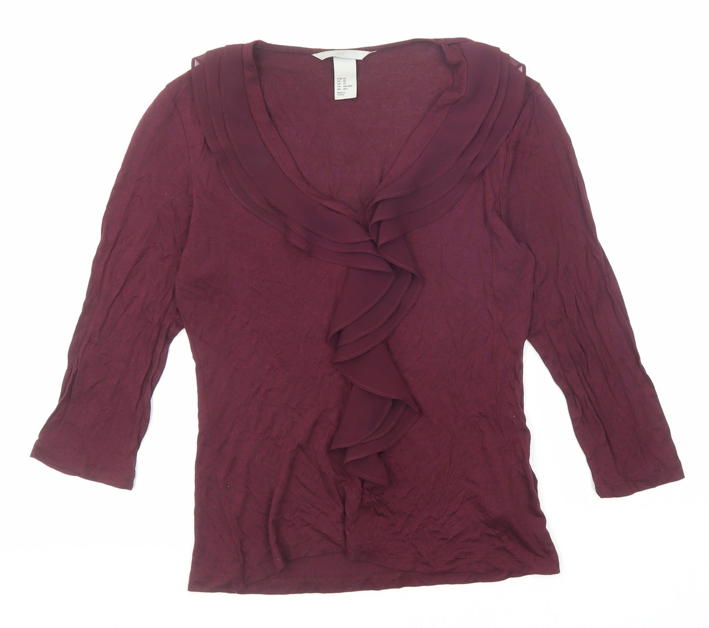 Womens UK Size XS H&M Purple Basic Blouse