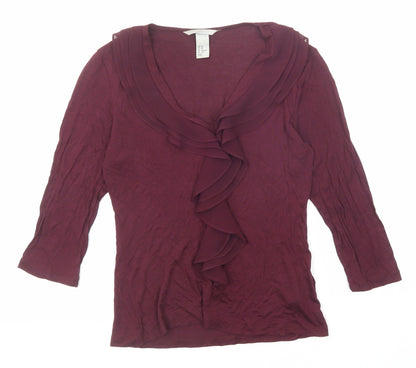 Womens UK Size XS H&M Purple Basic Blouse
