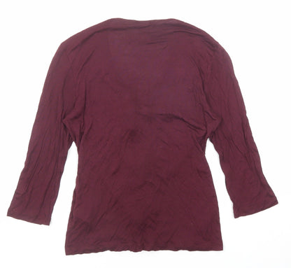 Womens UK Size XS H&M Purple Basic Blouse