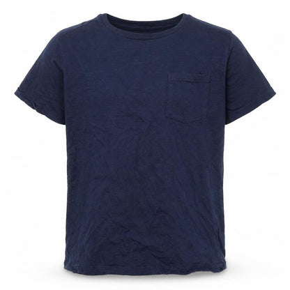 Marks & Spencer Boys Blue Cotton Basic T-Shirt Size 10-11 Years Round Neck Pullover