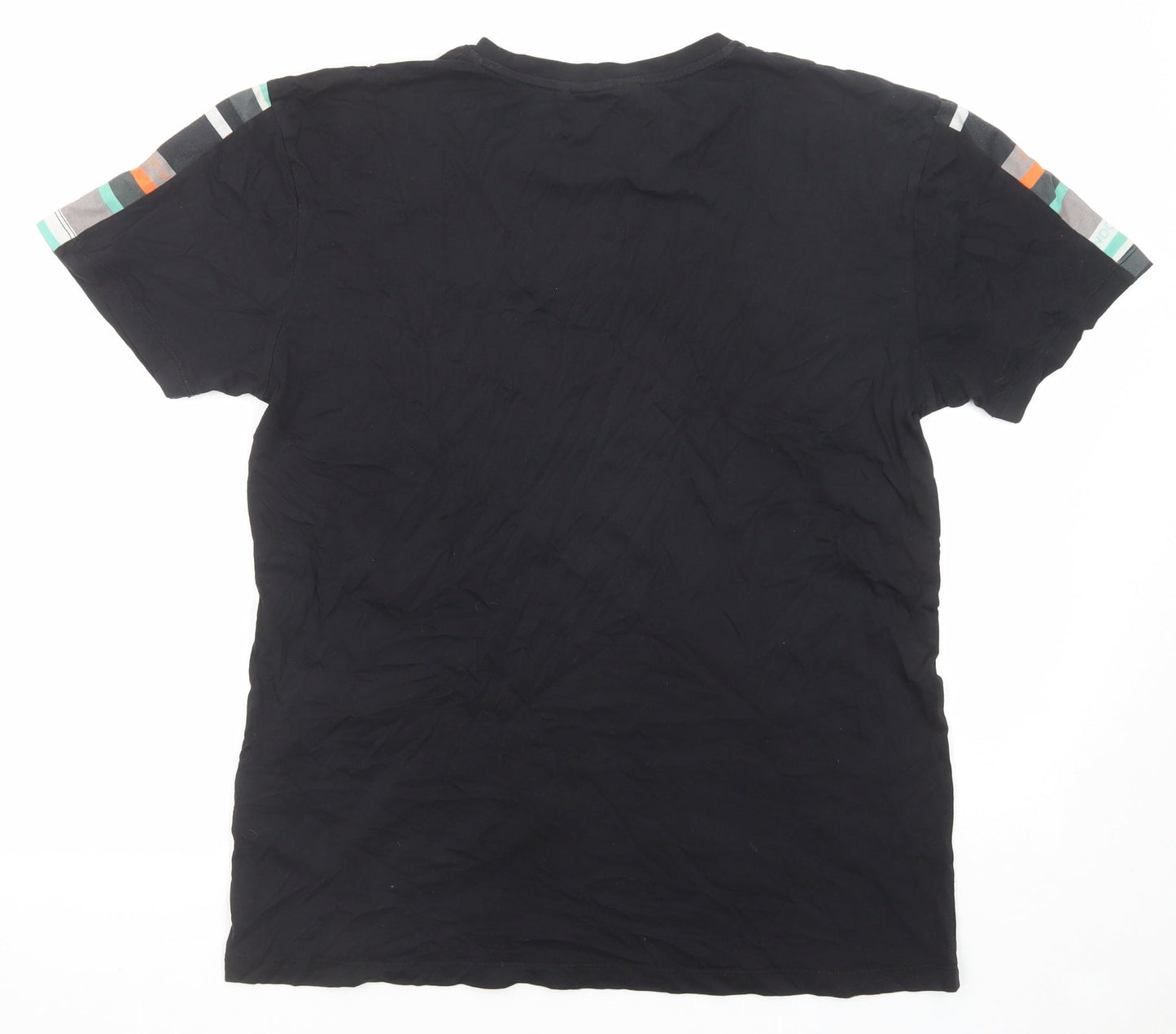 Avora Womens Black Cotton Basic T-Shirt Size XL Round Neck